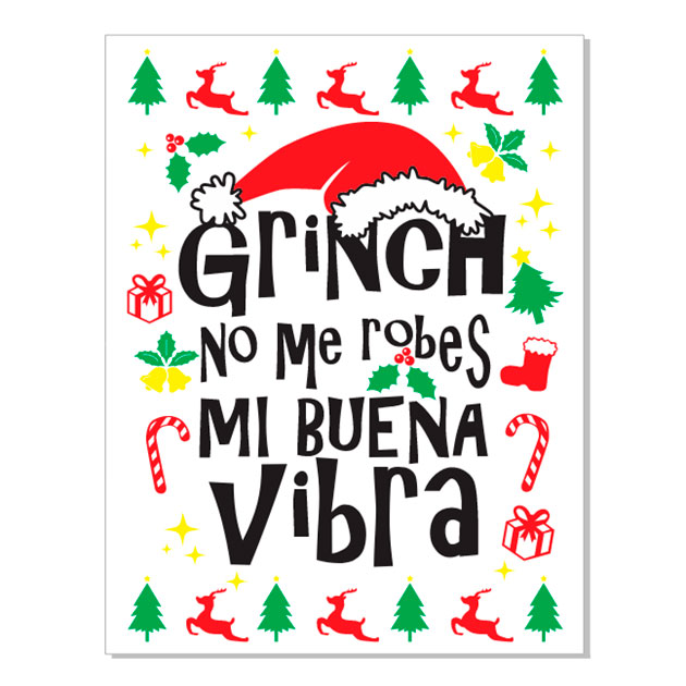 vectores de navidad NO ME ROBES GRINCH 