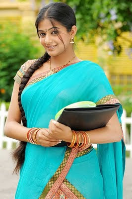 Actress Priyamani in Blue Half Sari