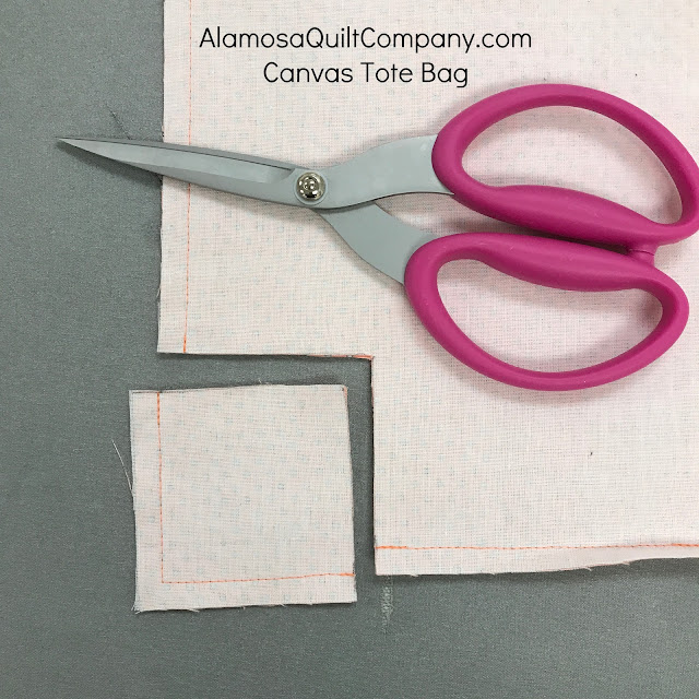 canvas tote corners cut