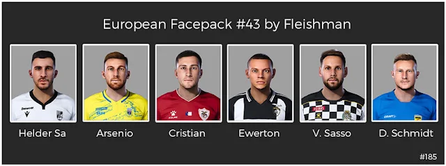 European Facepack #43 For eFootball PES 2021