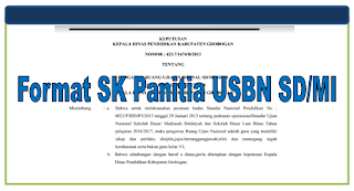 Format SK Panitia USBN SD/MI Tahun 2019