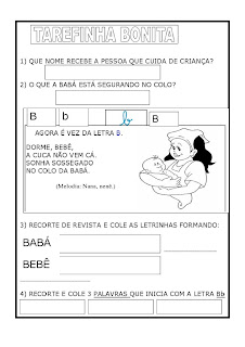 tarefinha+bonitaB ATIVIDADES 2 ANO para crianças