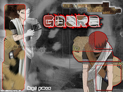 ninja from sand village - gaara with sand tecnic ninja