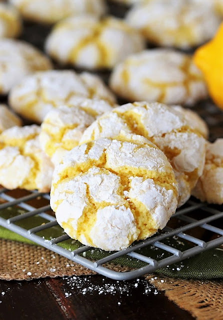 Cake Mix Lemon Crinkle Cookies Image