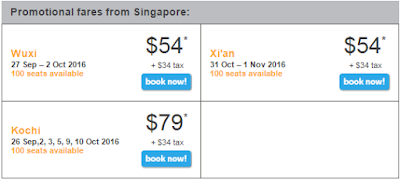 giá vé khuyến mãi Tiger Air bay Singapore
