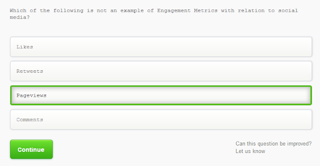 Which of the following is not an example of Engagment Metrics with relation to social media?