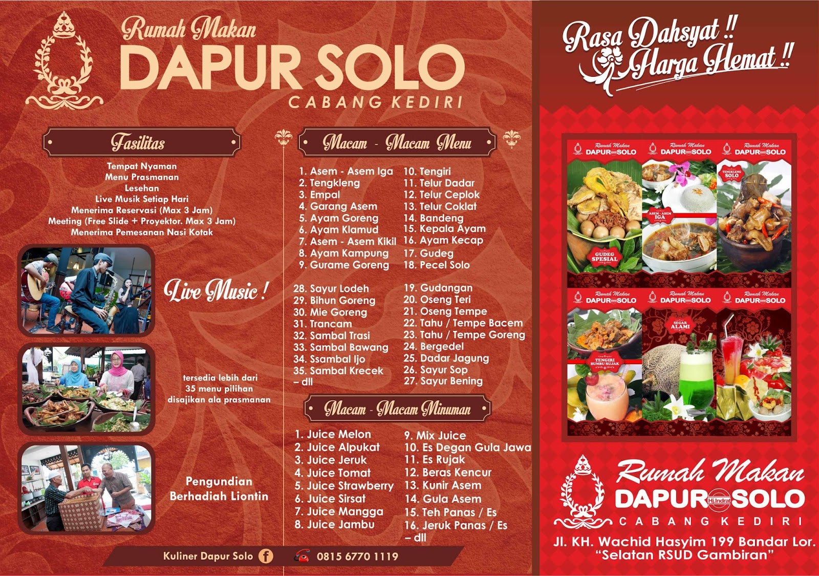 Foto delivery kediri: Gambar Menu Rumah Makan Dapur Solo Cabang Kediri