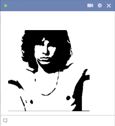 Jim Morrison Stencil Emoticon