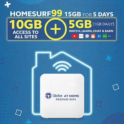 Globe HomeSurf99: 15GB data for 5 days, for only 99 Pesos