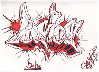 Bebe Graffiti Arrow Mural Fonts