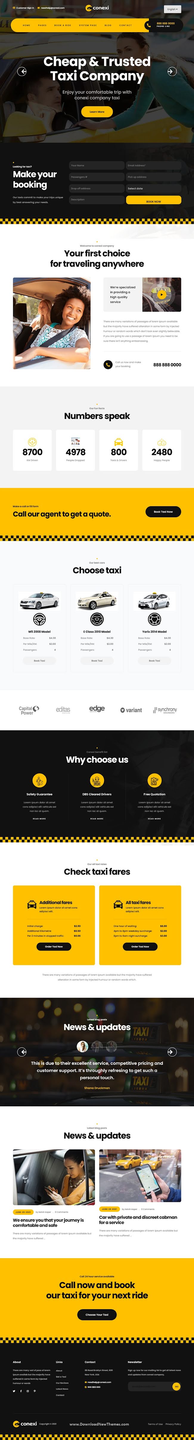 Conexi - Taxi Booking Service HubSpot Theme