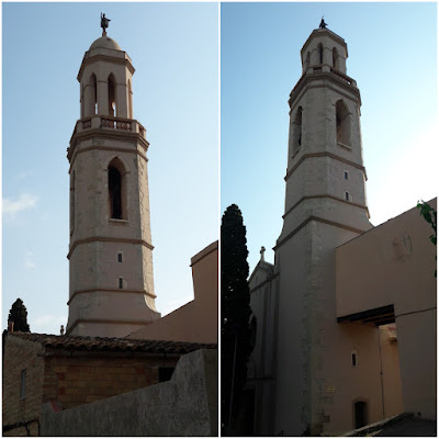 El Vendrell a Rodonyà seguint el Camí de Sant Jaume de Compostela, campanar de l'església de Sant Bartomeu a Albinyana