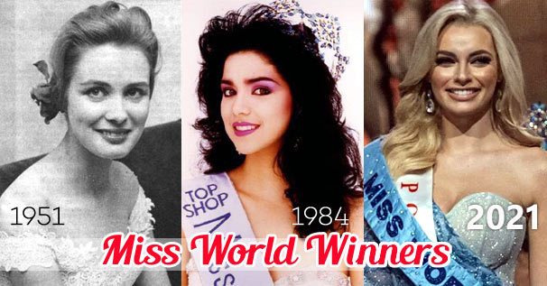 Full List of Miss World Winners (1951-2022)