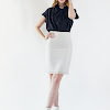 Power Woman - White Tweed Skirt: The Epitome of Elegance by Le Réussi