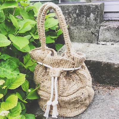 sac crochet jute 