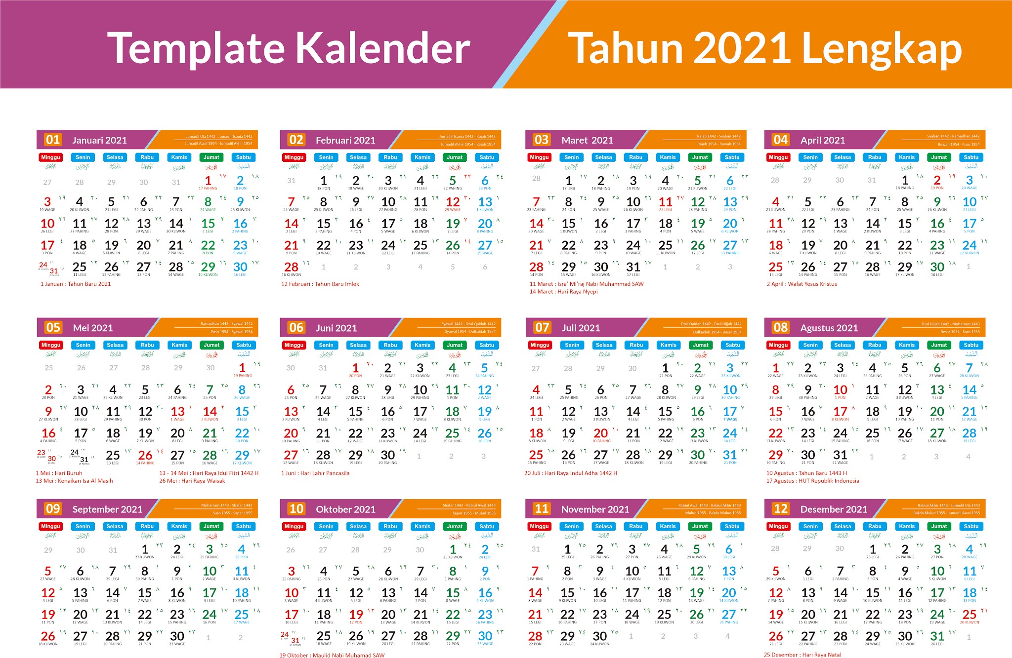  Template Kalender 2022  Hd Psd Celoteh Bijak