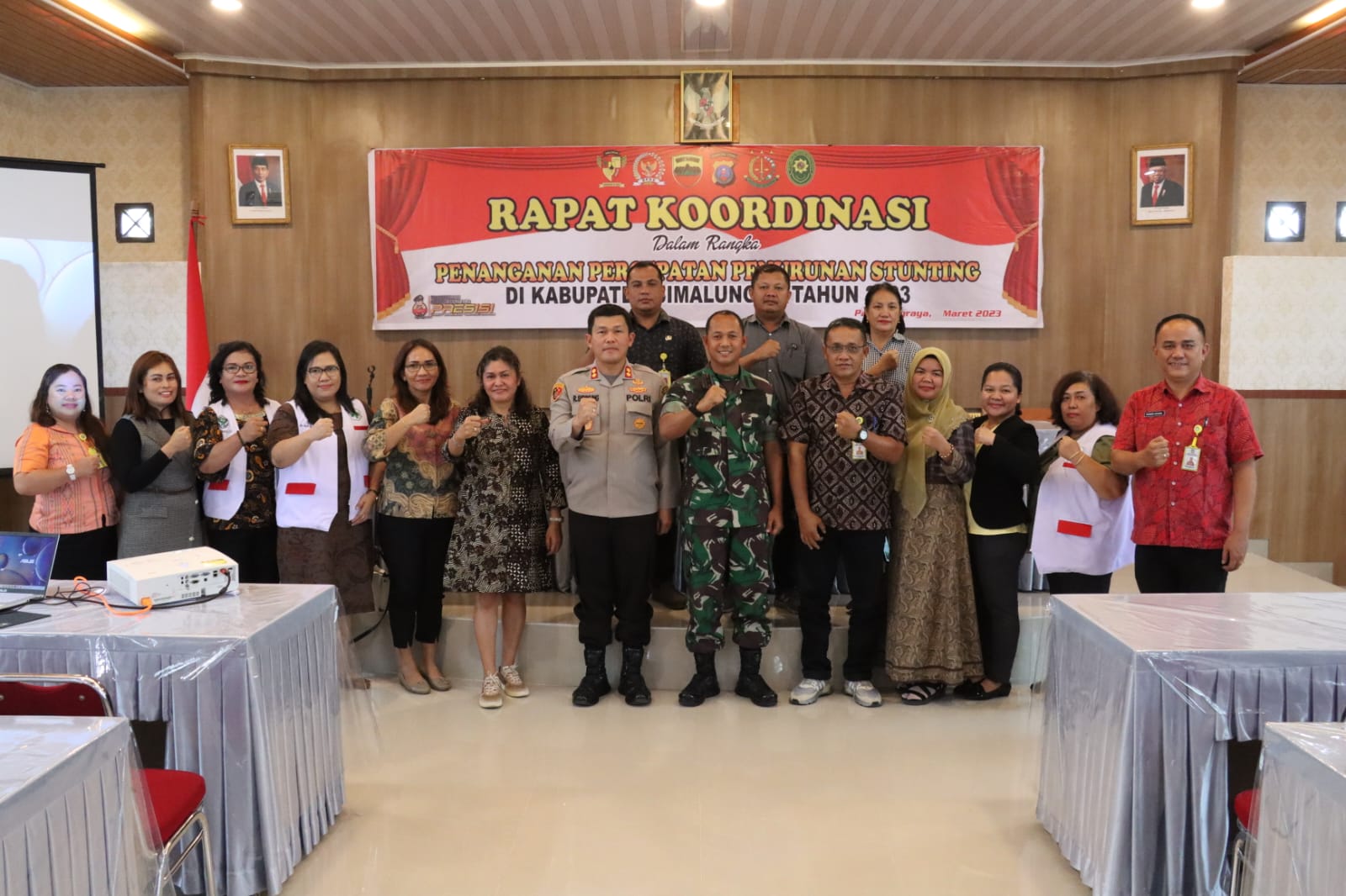  Kapolres Bersama Forkopimda Rakor Percepatan Penurunan Stunting di Simalungun