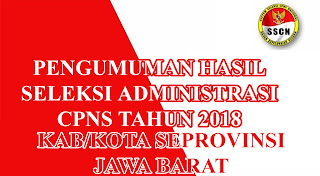 Pengumuman Seleksi Administrasi Cpns Kabkota Provinsi Jawa