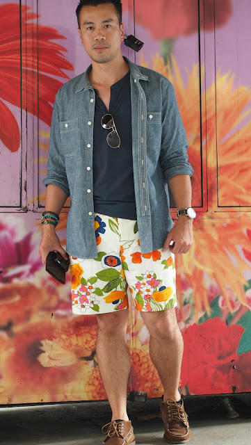 mr turk floral shorts