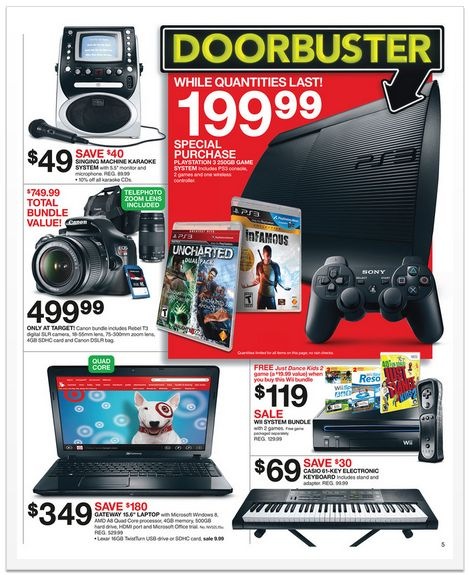 Target Black Friday 2012 ad - Doorbuster and gadget deals