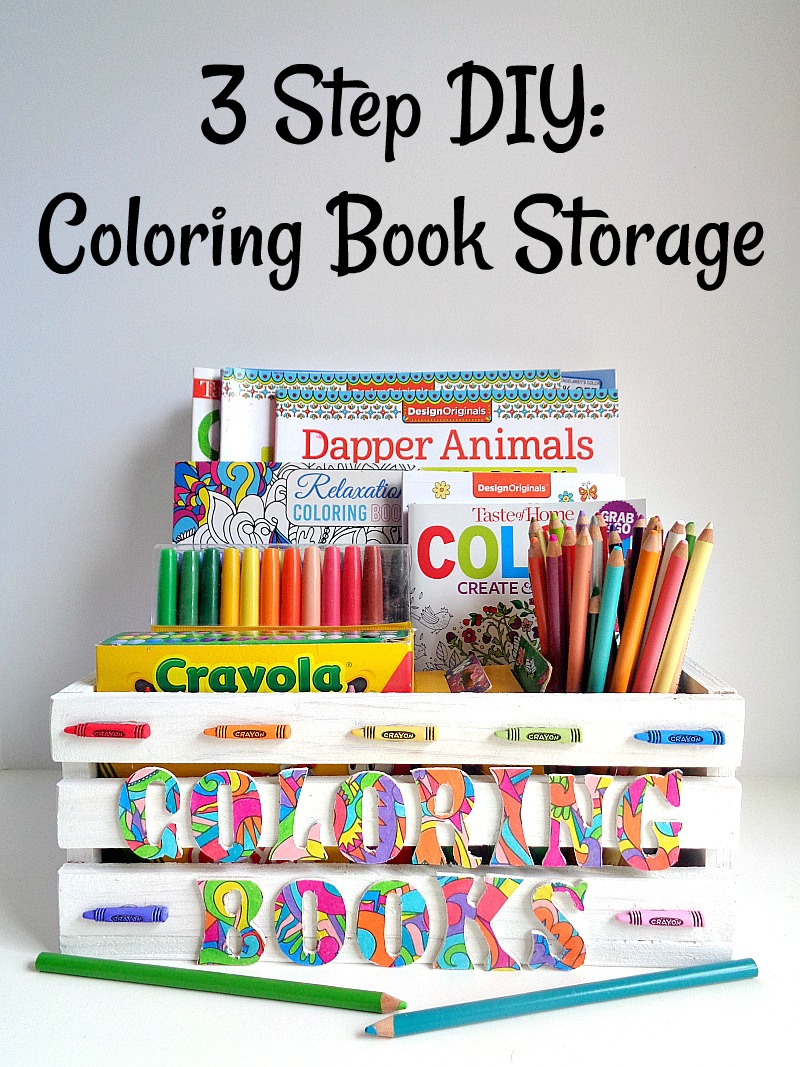 Coloring Book Caddy - Coloring Book Organizer with Crayon Storage – Book  Carrier – Tote 