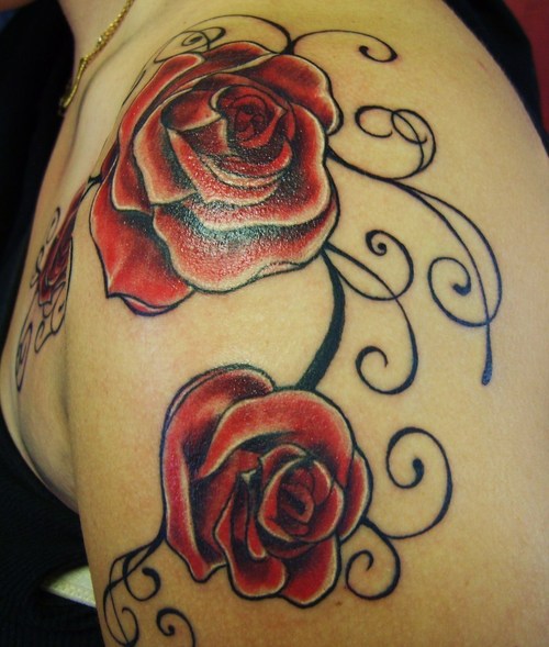 rose tattoos on side. rose tattoos for men. rose