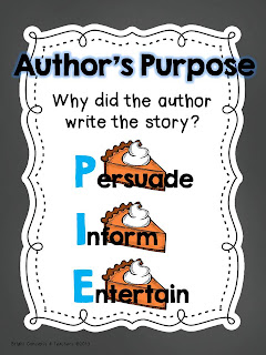 author's purpose charts