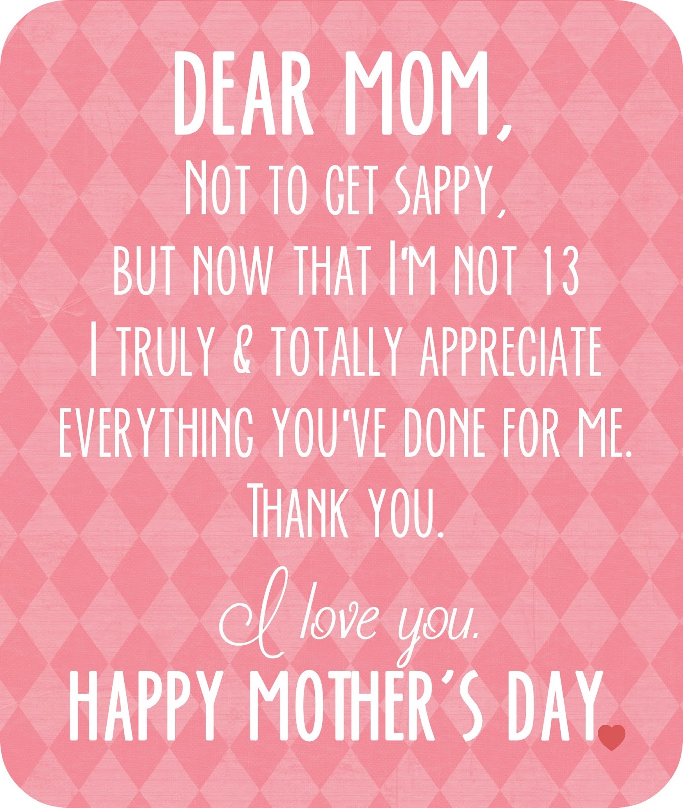 I Love You Mothers Day Quotes
