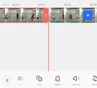 cara memotong video di tengah dengan filmora di hp