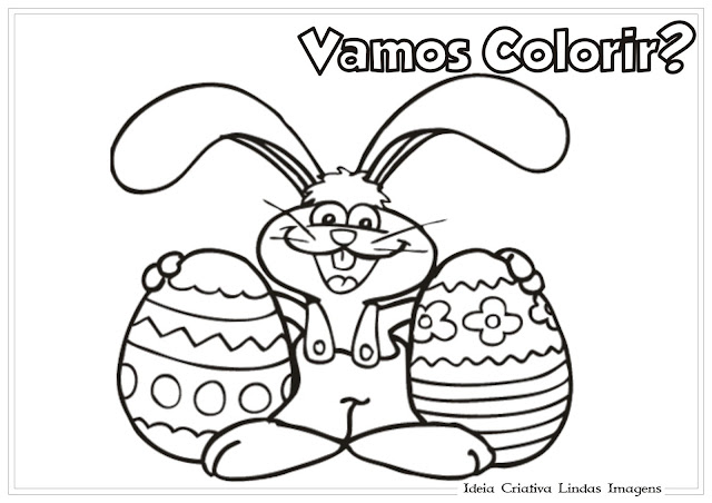 Desenho de Páscoa para colorir