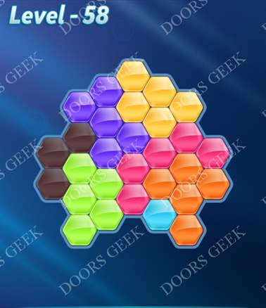 Block! Hexa Puzzle [Advanced] Level 58 Solution, Cheats, Walkthrough for android, iphone, ipad, ipod