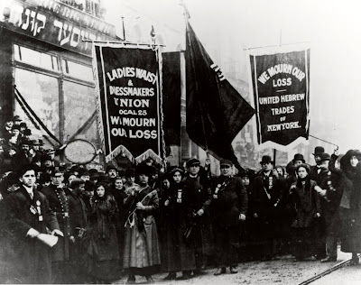 Demonstration of protest and mourning for Triangle Shirtwaist Factory fire of March 25, 1911