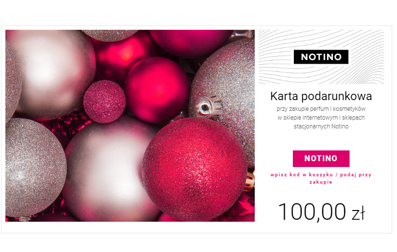 karta podarunkowa voucher NOTINO prezent last minute