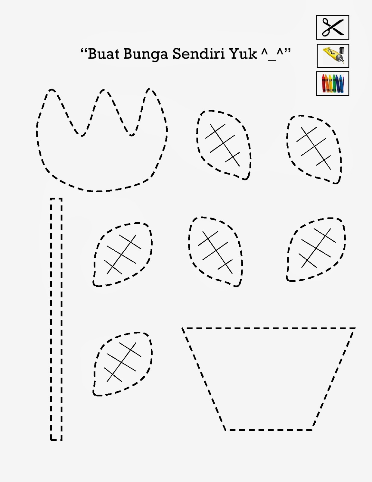 Sekitar Dunia Anak : Worksheet Membuat Bunga Sendiri