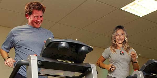 Prince Harry - Cameron Diaz at the gym