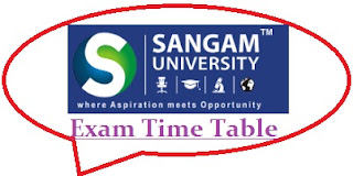 Sangam University Exam Date Sheet 2024