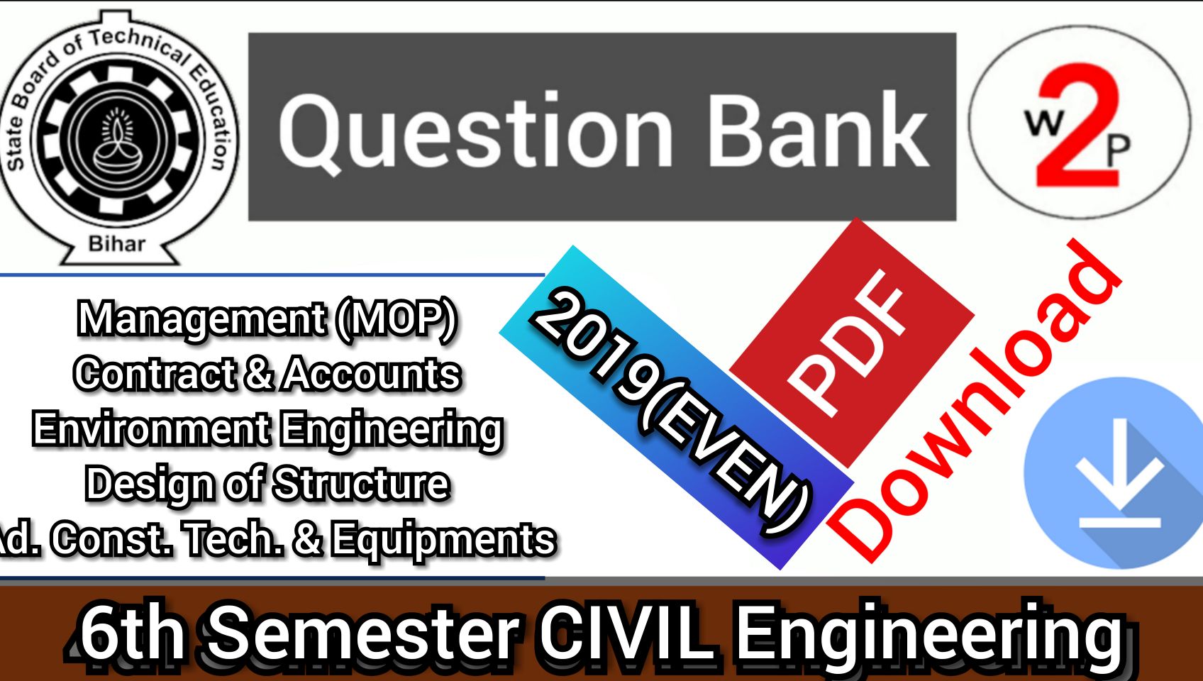 6th Semester Civil Branch Question Bank