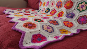 African flower hexagon baby blanket