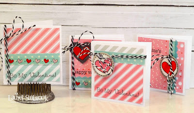 SRM Stickers Blog - Valentine Mini Cards by Laurel - #cards #mini #valentines #stickers #twine #borders