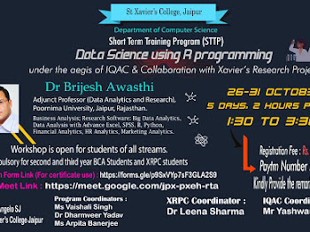 Notice "Short term training program (STTP) on Data Science using R programming (26-31 October 2020)"