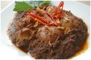 Rendang Padang daging ayam Restu Mande