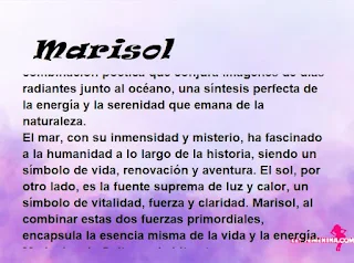 ▷ Significado del nombre Marisol