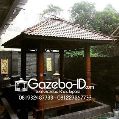 Gazebo Kayu Glugu Jepara Saka Brubutan