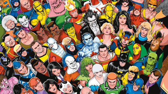 Reunión de muchos personajes clasicos del universo DC