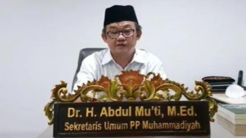 Foto PP Muhammadiyah Abdul Mu'ti. Muhammadiyah Sebut SKB 3 Menteri Soal Seragam Sekolah Tidak Ada Masalah.