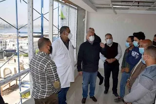 محافظ الاقصر يتفقد  اعمال الإنشاءات التى تنفذها الهيئة القومية للإنتاج الحربى بمستشفى الكرنك الدولى