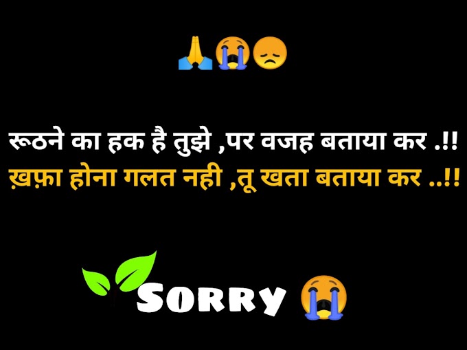  Top Best Sorry Shayari | सॉरी मैसेज हिंदी | Maafi Shayari in Hindi 2023