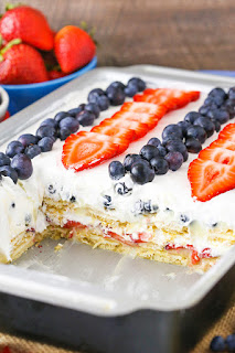 Strawberry and Blueberry Cheesecake Icebox Cake