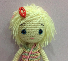 Close up view of Emily - my latest Free Spirit Crochet Doll