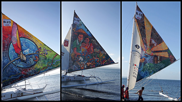 painted sails at the Iloilo Paraw Regatta